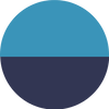 Pauwblauw / Donkerblauw