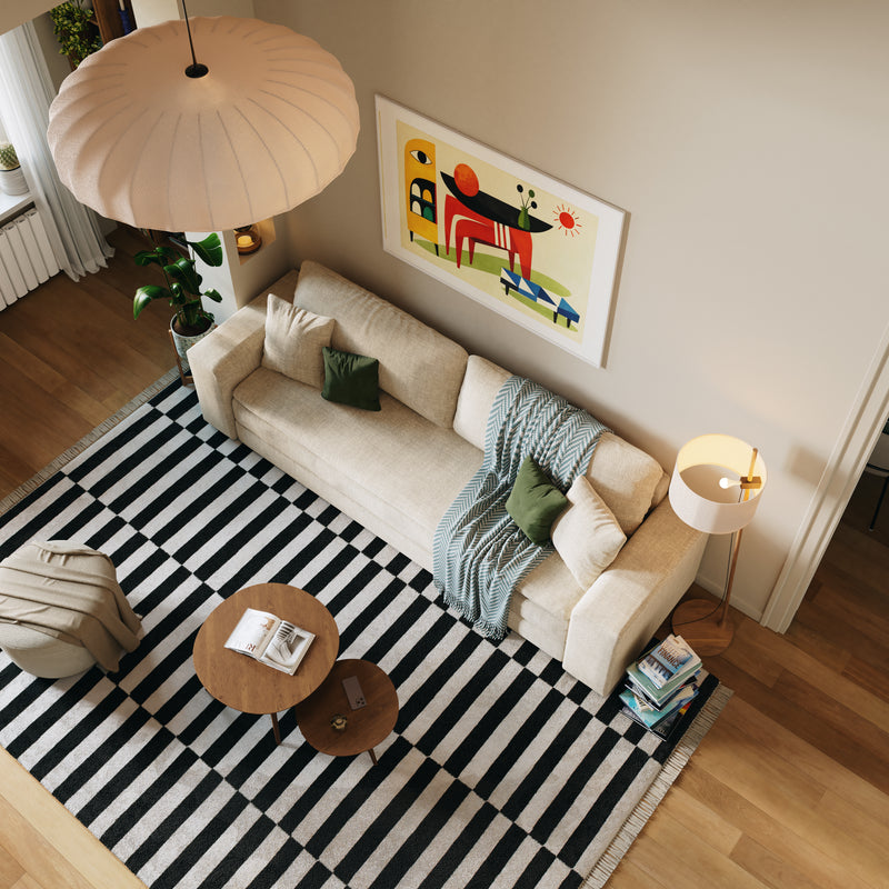 Brede armleuningen, Beige